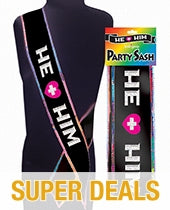 HE + HIM PARTY SASH LITTLE GENIE PRIDE